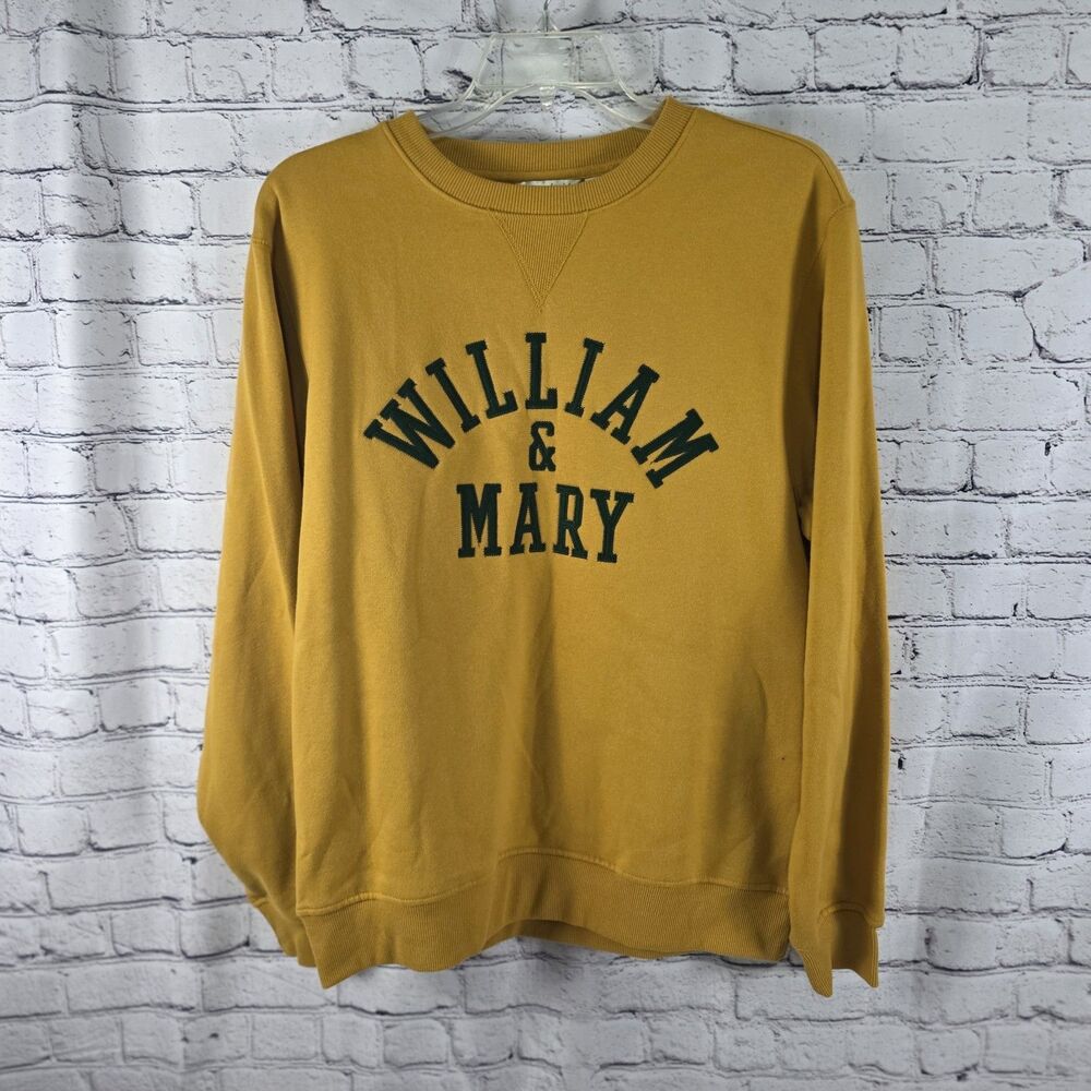 William & Mary Men's Large Mustard Yellow Fleece Sweatshirt Camp David